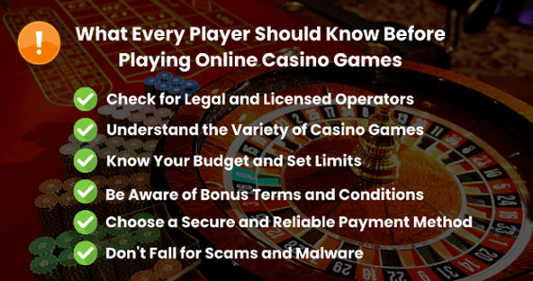 What Every Player Should Know Before
 Playing Online Casino Games 