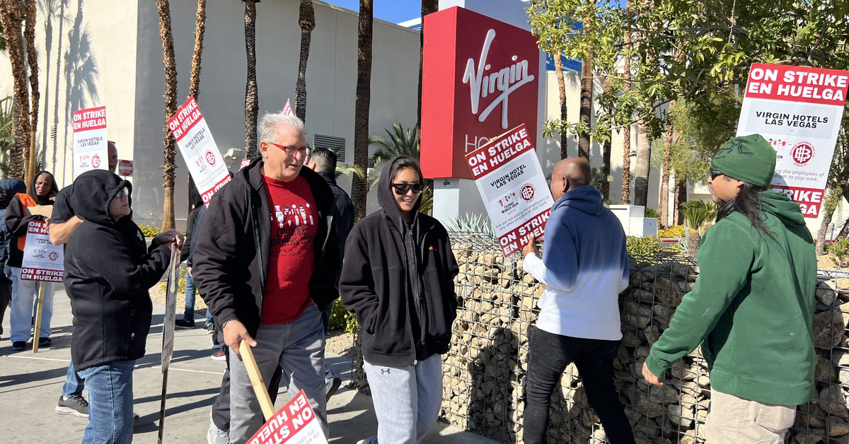 Hundreds of Hotel Workers Go on Strike at a Casino Near the Las Vegas Strip