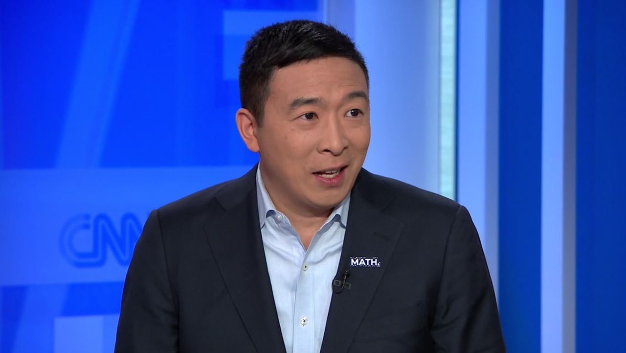 Yang says sports betting is harming American men and requires more registration.